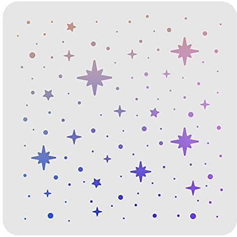 FINGERINSPIRE Modèle de Pochoirs en étoile 30x30cm Ensembles de Modèles de Peinture de Dessin en étoile en Plastique pour la Peinture, la cuisson, L'artisanat, Les Murs, Les Meubles