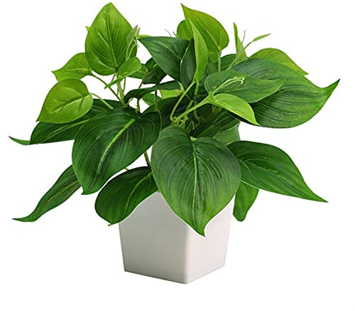 Liudan künstliche Pflanzen Künstliche Topfpflanzen Mini Gefälschte Pflanzen Kleine Quadratische Topf Green Dill Künstliche Pflanze Topf für Home Schreibtisch Tisch Indoor Decor Künstliche Topfpflanze