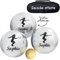 KDO MAGIC - Boccia Kugeln personalisiert - 3 Kugeln 720g - Pétanque - Kostenlose Tasche - Geschenkidee für Herren, Geburtstag, Vatertag (Motiv: Spielerin)