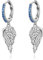Engelsflügel Creolen Ohrringe 925 Sterling Silber Flügel Ohrringe Schmuck Geschenke für Damen Mädchen