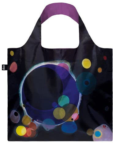 LOQI Unisex-Erwachsene Museum Wassily Kandinsky Wiederverwendbare Einkaufstasche, Mehrere Kreise