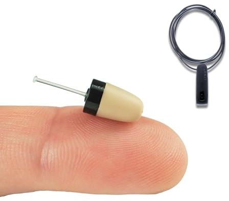 PingaOculto Pinganillo Bluetooth Movil para Examenes VIP Pro Oculto Invisible con Micrófono - Auricular Espia Inalambrico Examen Llamadas (Pinganillo VIP Pro Supermini Bluetooth Micrófono Integrado)