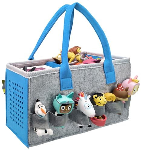 Shudyear Toniebox bag Zubehör Schutzhüllen-Organizer mit Figuren Aufbewahrung viel Platz Tasche für Toniebox Starter Set (blau)