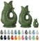 The Original Gluggle Jug by Wade Ceramics - Large Green – Glug Glug Fish Shaped Jug – Decorative Glugging Cocktail, Water, Wine & Gin Pitcher, Decanter or Vase – Hand Made in Britain