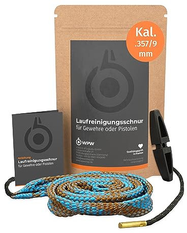 WPW Laufreinigungsschnur für Gewehre als Waffenreinigungsset & Laufreiniger, Kaliber 9mm, Kaliber 9,3x62, Kaliber 9,3x74, Kaliber 9,3x57, Büchsen & Langwaffen