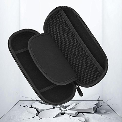 Tbest Ps Vita Tragetasche,Schutzhülle Ps Vita Slim Case mit Zwei Fächern, Schwarz Schützende Hartschale Tragetasche für 3000 (Blau)