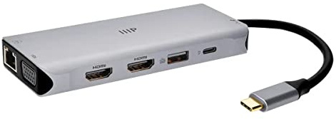 Monoprice Estación de acoplamiento 12 en 1 con doble HDMI + VGA MST, HDMI dual 4K, VGA, USB de 5 Gbps, Gigabit Ethernet, lectores SD/MicroSD, PD de 100 W, conector dual de audio/micrófono de 3,5 mm