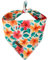 Unique style paws Hundeschal, Dreieck Blume Haustier Halstuch für Jungen und Mädchen, Premium Durable Fabric, Bunte Blume Hund Halstuch für mittlere und große Hunde (Klein)