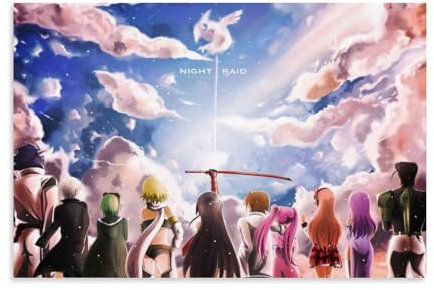 EKoKim Lubbock Mine Tatsumi Akame Ga Kill Manga Anime Fan Geschenk Wandbild Poster Dekorative Malerei Leinwand Wandposter und Kunstdruck Moderne Familie Schlafzimmer Dekor Poster 20 x 30 cm
