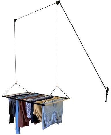 The Nice Rack Decken-Wäscheständer mit Seilzugsystem, 122 cm