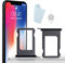 YHX-OU SIM Slot für iPhone X SIM Tray Karten Halter für iPhone X Slot Schlitten Card Kartenhalter Karte Rahmen Holder Ersatz + SIM Pin (Schwarz)
