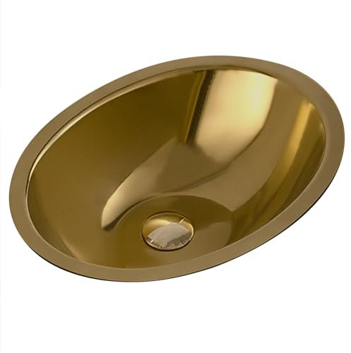 Fregadero de Cocina Ovalado de Acero Inoxidable de un Solo Recipiente con Drenaje rápido: Lavabo Moderno, silencioso y fácil de Limpiar para guardarropas, Balcones, Bares y baños Elegantes (