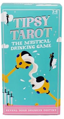 Gift Republic Tipsy Tarot: Mystical Drinking Game for Women - Unveil Your Drunken Destiny - Adult Party Fun, Blue