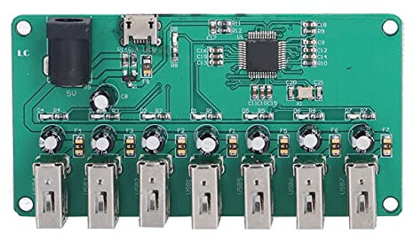 ANKROYU USB2.0 Hub Module, PCB 1 to 7 Port Drive Expansion Board, USB Extension Adapter, USB Port Splitter for Desktop Chassis PC Computer Case