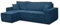 VENASI MÖBEL Ecksofa mit Schlaffunktion und Bettkasten Cord-Stoff Schlafsofa Eckcouch Sofa (Dunkelblau)