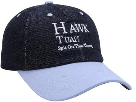 Hawks Tuah 24 Trucker Cap | Spit That Thang Baseballkappe | 2024 Neue Verstellbare Bestickte Lässige Schirmmützen | Neuartige Hawks Tuah Baseball Kappen für Herren und Damen Accessoires