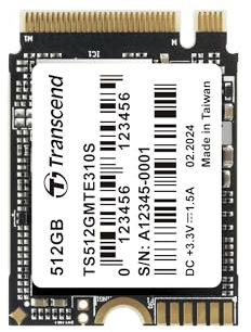 Transcend 512GB M.2 2230 NVMe PCIe Gen4 x4 SSD MTE310S (Read/Write - up to 3,300/1,700 MB/s - TS512GMTE310S-E