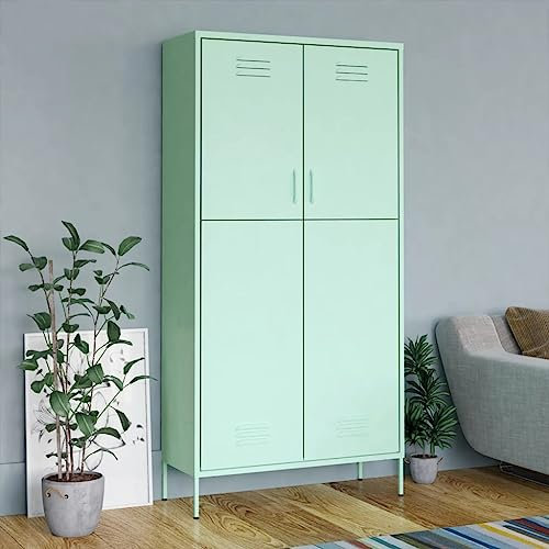 Schränke & Aufbewahrungsschränke & Kleiderschränke - Garderobe Mint 90x50x180 cm Stahl