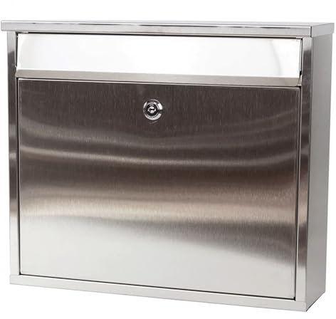 WANGCEPLSD Wandbriefkasten, Briefkasten Edelstahl, Geeignet Zum Aufhängen an Der Wand zu Hause Und für Den Außenbereich, 36x31x11cm
