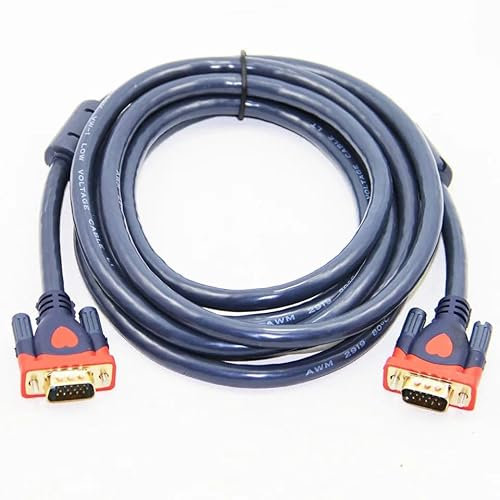 YONGYOUYONGFU Câble VGA mâle à mâle 3 + 9 HD, entièrement câblé, 15 Broches, adapté au projecteur LCD CRT, Moniteur d'ordinateur Portable, 1.5m 3m 5m 10m 15m 20m(5m)