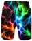 Fanient Badeshorts Herren Teenager Badehose Männer Bunter Blitz Schwimmhose Boardshorts für Männer Herren Sommer Boardshorts L