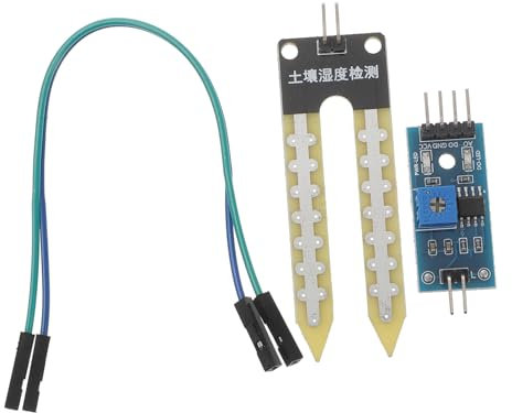 YARNOW Capteur D'humidité du Sol Précis Et Hygromètre pour Entretien Plantes Jardin Intérieur Extérieur, Module De Détection Sensible Sortie Analogique, Fixation Facile Et Indicateurs LED
