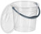Best House | Clear Water Bucket | 15 Litres | 1 Pc | Bucket with Lid & Carry Handle | Transparent Multipurpose Storage Bin for Kitchen, Garden Cleaning Water Animal Bird Feed Storage Buckets