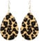 2 Stück Leo Ohrringe Leoparden Ohrringe Animal Ohrhänger Print Ohrringe Leopardenmuster Ohrringe Boho Ohrstecker Leder Ohrring Blatt Personalisierte Hängende Kunstleder Ohrringe Für Damen 80er Jahre