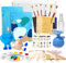 Uso en Casa para Principiantes Arcilla Secado al Aire Kit, Adultos DIY Kit Ceramica Contiene Pinturas, Instrucciones y Herramientas a Base de Agua-Perfectas para Proyectos Creativos y Manualidades