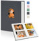 Vienrose Kleines Fotoalbum Einsteckalbum 10 x 15 für 60 Bilder, Premium-Fotobuch mit Leineneinband und Platz für Notizen, ideal für Hochzeitsalben, Erinnerungsbücher und Reisetagebücher (Anthrazit)