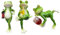 BnyHjir Lot de 3 suspensions pour pot de fleurs, statues de grenouilles de jardin, décorations 3D artisanales, figurines de grenouille grimpantes, décorations d'animaux pour bureau, maison, pot de