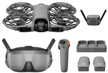 DJI Neo 2 Motion Fly More Combo mit RC Motion 3 und Goggles N3, Stabile Übertragung mit Digitalem Sendeempfänger, 4K-Drohne für Einsteiger, FPV-Flug, 3 Akkus