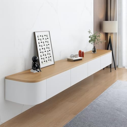 FGNIXLN Mueble TV Suspendido, 120-240 cm, Mesa para TV Moderno Mueble para Televisor, Adecuado para La Sala De Estar Y El Dormitorio（240cm）