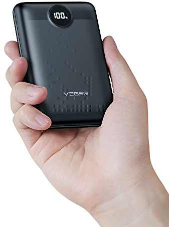 VEGER Power Bank 20000mAh, 22,5W Caricatore Ricarica Rapida PD3.0 QC4.0, Ingresso e uscite USB C Portatile Powerbank Display a LED compatibile con iPhone 14/13/12 iPad Android Huawei Xiaomi Tablet ecc