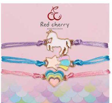 XMNIVATE 6 Children's Friendship Bracelets, Adjustable Color Braided Bracelets, with Rainbow Love Star Charms, Birthday Gifts for Friends.