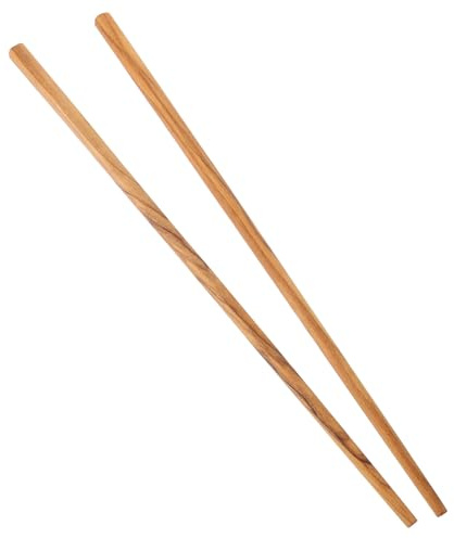 Toyvian Baguettes Cuisine en Bois d'Olivier 25 CM Non Cirées Réutilisables pour Fondue et Pâtes Asiatiques