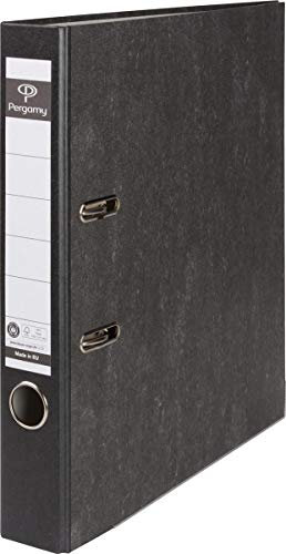 Pergamy 900789 Ordner Wolkenmarmor A4 5cm schwarz