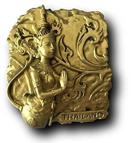 3D Thailand Kühlschrankmagnet Gold Buddha Thailand Tourist Souvenirs Harz Handwerk Kühlschrank Magnet Home & Kitchen Dekoration aus China