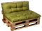 Garden Factory Palettenkissen Palettenauflagen Palettenpolster Sitzkissen, Rückenlehne oder Set, Gesteppt (Set (Sitzkissen 120x80 + Rückenlehne 120x60), Limette)