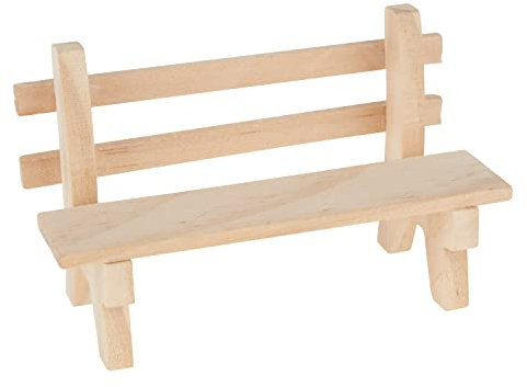 VBS Miniatur-Bank Holz Dekoration 9x4x5,5cm