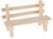 VBS Miniatur-Bank Holz Dekoration 9x4x5,5cm