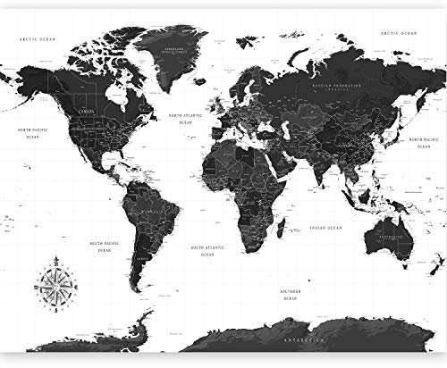 murando Fototapete Weltkarte 100x70 cm Vlies Tapeten Wandtapete XXL Moderne Wanddeko Design Wand Dekoration Wohnzimmer Schlafzimmer Büro Flur Landkarte Reise Geographie