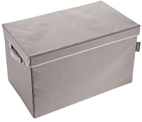 meori Faltbare Aufbewahrungstruhe Large Palm Taupe mit Lining in Dream Rose Transport Aufräumhilfe Organizer 60x35x36cm Spielzeug Kiste Klappbox, Polyester