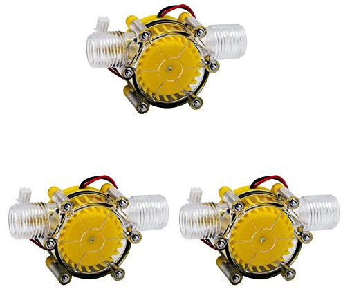 3X 10W Wasser Durchfluss Pumpe Mikro Hydro Generator Turbinen Strom Hydraulische Umwandlung 12V