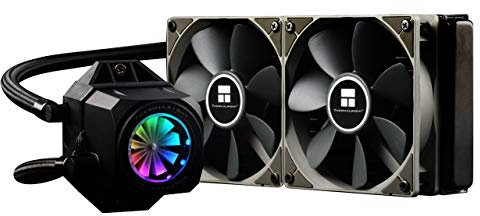 Themalright Wasserkühlung Turbo Right 240C, 240 mm Kompakt Wasserkühlung für Intel und AMD CPU, 2x 120 mm PWM Lüfter (600 - 1800 U/min, 19 - 25 dB(A), 43,77 - 131,3 m³/h), RGB-Beleuchtung (AURA und M