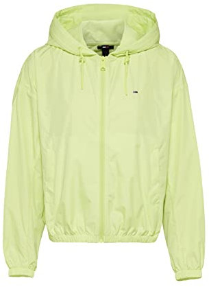 Tommy Jeans Damen TJW Yoke Tape Rib Windbreaker Windjacke, grün, Small