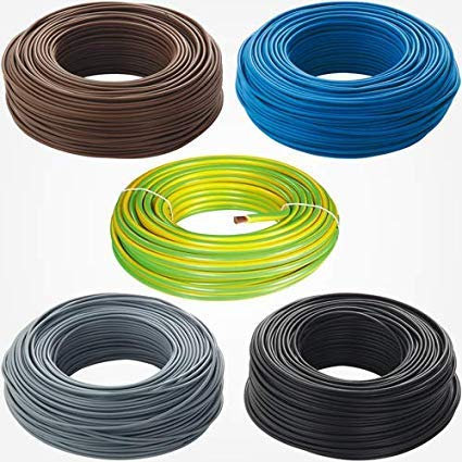 cavo elettrico FS17 cordina unipolare sezione 4mm colore e metri a scelta (marrone 10m)