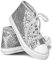 Think Jeck! Pailletten Schuhe Damen Glitzer Sneaker auch als Wendepailletten wählbar Halbhoch Damenschnürer Disco (Silber, 41)