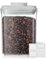 Ankou Food Airtight Container (1500ml) 1.5 Qt Pop Up Food Formula Container With Lids, Bpa-Free One Button Open Stackable Container for Coffee Tea Brown Sugar Cereals - 8 Labels - Clear