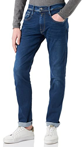 Replay Herren Anbass Hyperflex Jeans, 93 MEDIUM Blue, 32W / 32L